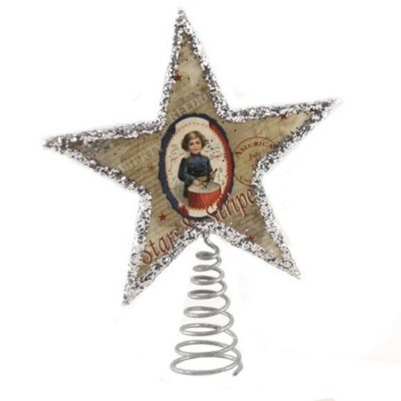 Bethany Lowe Designs - Patriotic Star Tree Topper - Vintage Style - Picture 1 of 4
